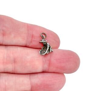 Vintage Sterling Silver 925 Panning Gold Prospector Charm